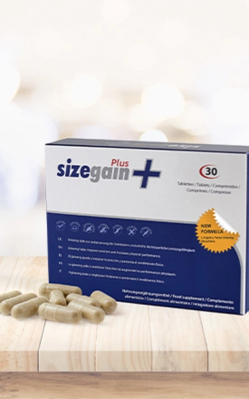 Sizegain Plus · Aumenta la virilidad y potencia sexual