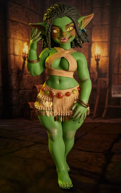 Kaela, a tua goblin ardente das masmorras • SiliconGirls