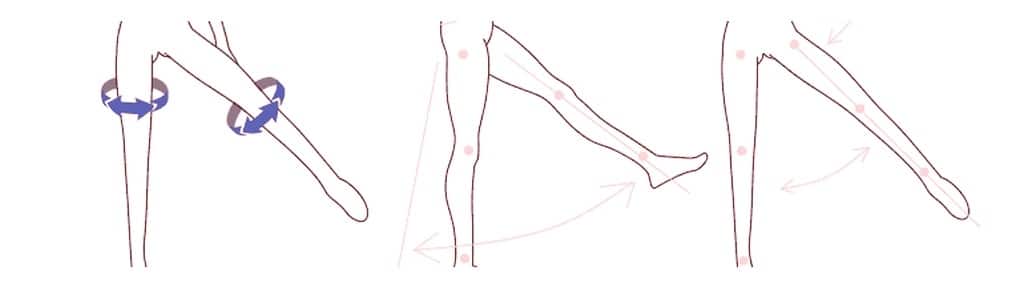 movimentos das ancas e coxas da boneca sexual