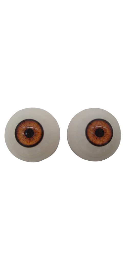 accesorio ojos doll tpe marron claro