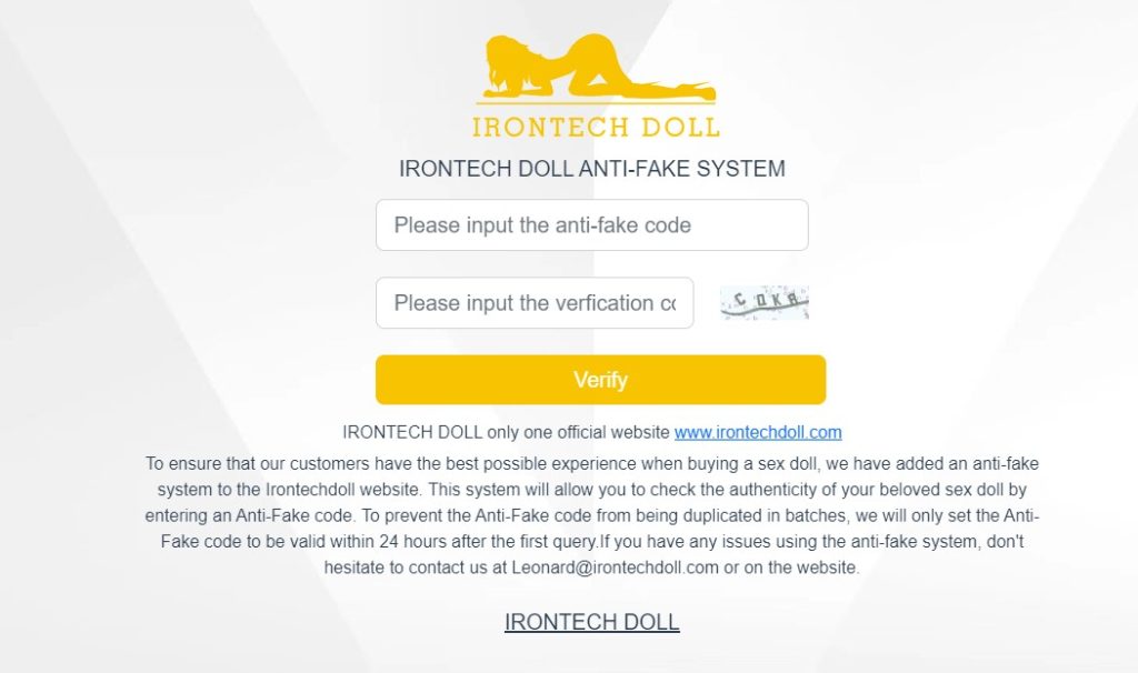 irontechDoll antifake system